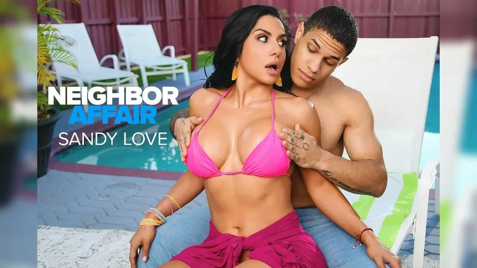 Sandy Love – Busty Latina Sandy Love Gets Her Body Massaged Before Taking The Neighbors Cock