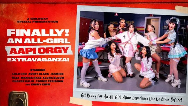 Lulu Chu, Kimmy Kimm, Avery Black, Alona Bloom, Jasmine Teaa, Marica Hase, Phoebe Kalib, Connie Perignon – An All Girl Asian Orgy Extravaganza