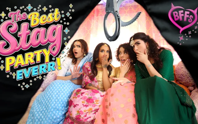 Nikki Slick, Nina White, Satine Summers, Naudi Nala - Indian Bachelorette Party Turns Into Stripper Fuck-Fest!