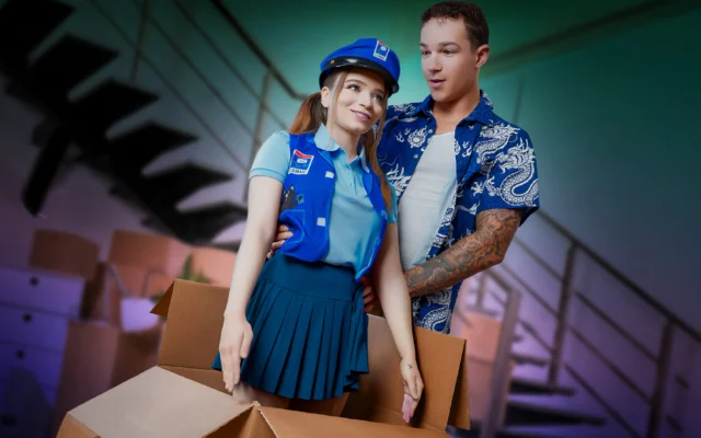 Selina Imai - “Why Did You Order A Sex Doll That Looks Like Me?!” Little Mailwoman Gets A Big Package